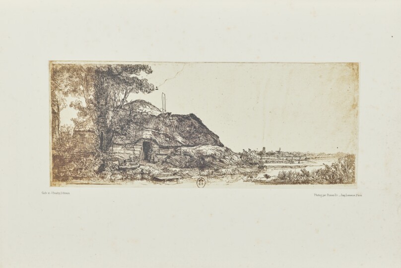 [Landscape with a cottage and a large tree]