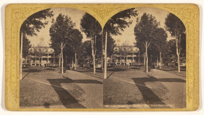 Lake Route, Lake George - East Front from Lawn.