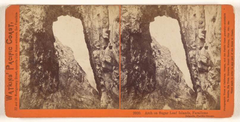 Arch on Sugar Loaf Islands, Farallone [sic] Islands, Pacific Ocean.