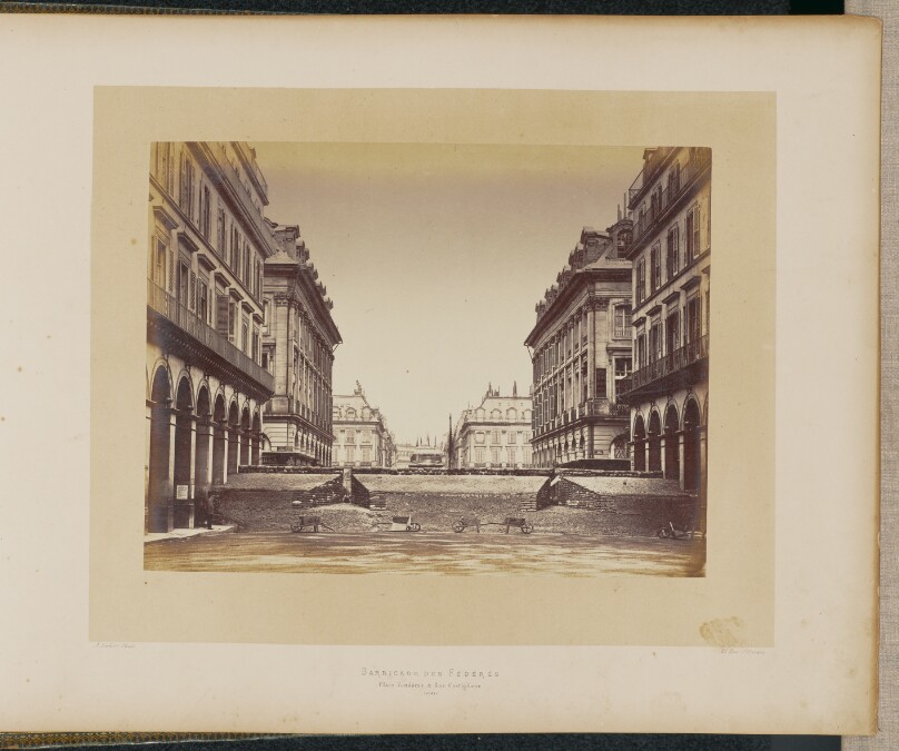 Barricade des Fédérés, place Vendôme et rue Castiglione.