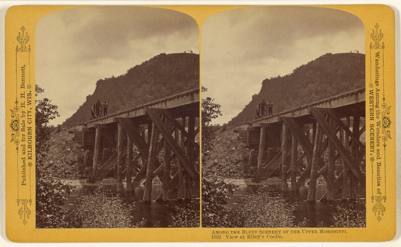 Among the Bluff Scenery of the Upper Mississippi. View at Riley's Coolie.