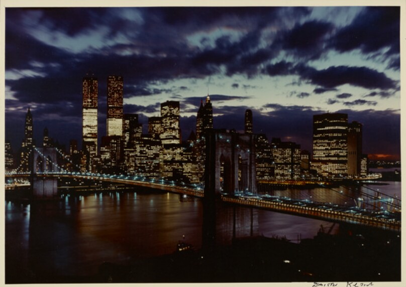 New York Vista with Brooklyn Bridge and World Trade Towers