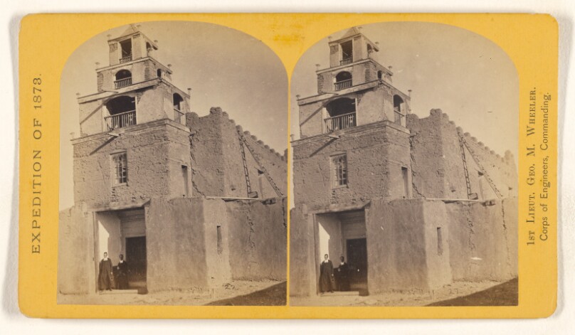 The ancient church of San Miguel, Santa Fe, N.M. Supposed to have been built by the first Spanish missionaries about 250 years..