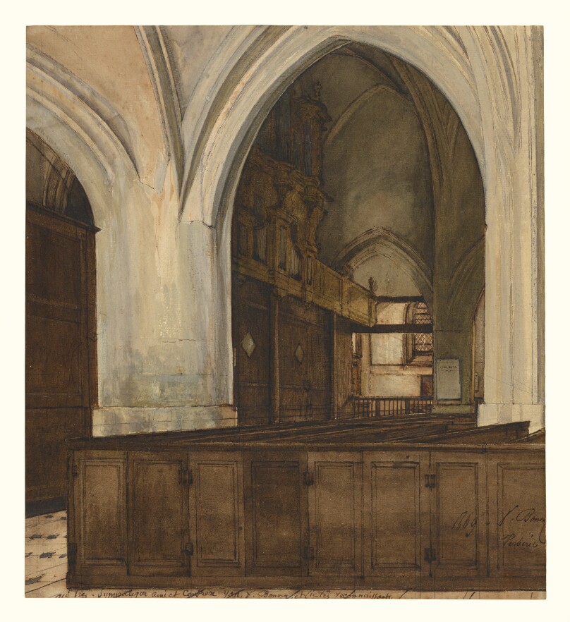 Interior of Abbey of Aramont