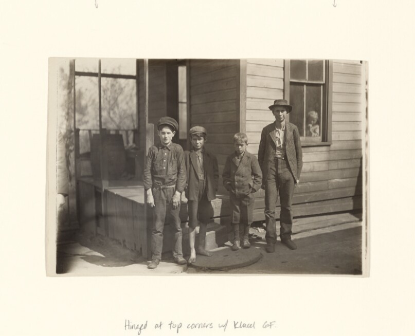 [Four Workers, Glass Factory, West Virginia]