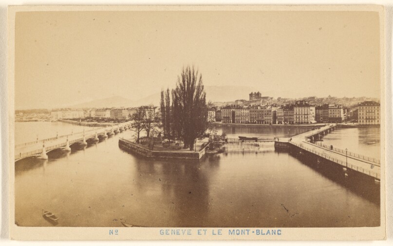 Geneve et Le Mont-Blanc.