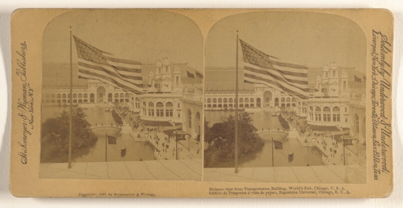 Birdseye [sic] view from Transportation Building, World's Fair, Chicago, U.S.A.