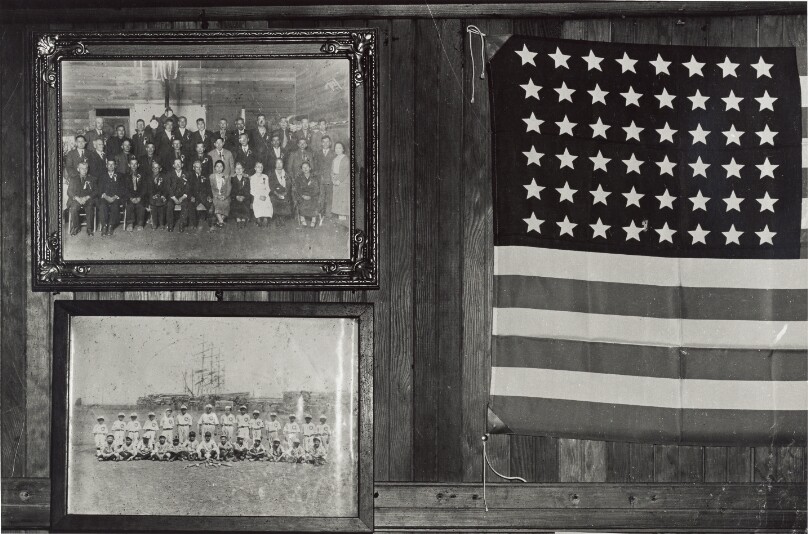 Interior View of Japanese-American Citizens League Headquarters, Centerville, California