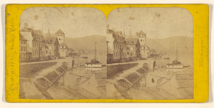 Bords du Rhin. Boppart, quai du Rhin.