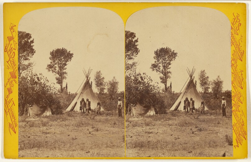 Indian Lodge. U-In-Ta Utes. Living in the U-in-ta Valley, on the Western Slope of the Wasatch Mountains, in Utah.