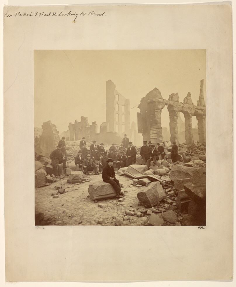 [The Corner of Perkins and Pearl Streets, Looking to Broad Street]