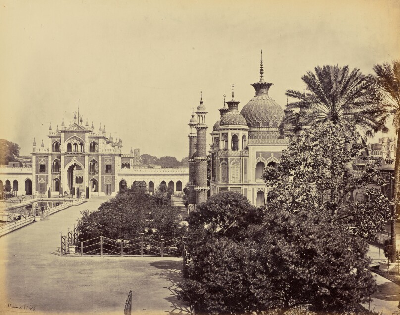 Lucknow; The Gate and Garden of the Hooseinabad Emambara