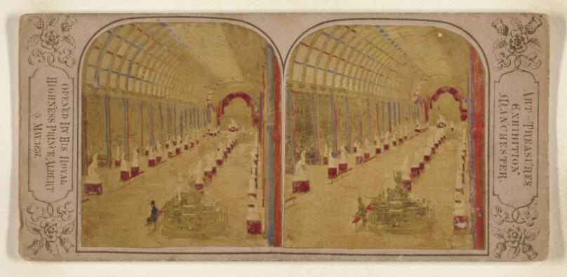 General View of the Nave from the Clock Gallery. [Art-Treasures Exhibition, Manchester. Opened By..Highness Prince Albert..1857]