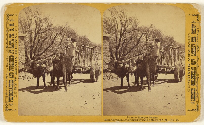 Mex. Carreata, or Cart used by Ind's & Mex's of N.M. [Pueblo Tesuque]
