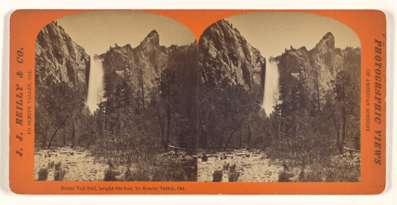 Bridal Veil Fall, height 900 feet, Yo Semite Valley, Cal.