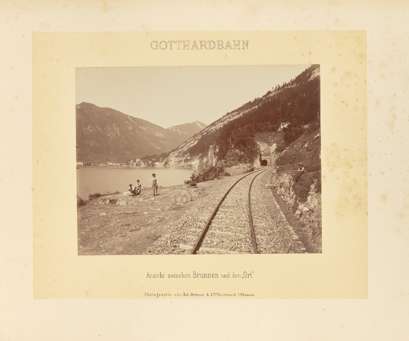 Gotthardbahn: Ansicht zwischen Brunnen und dem "Ort"