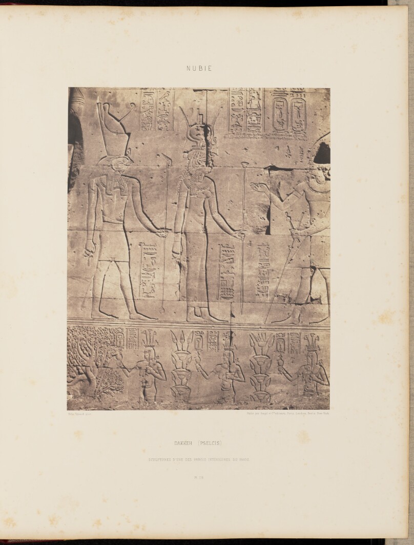 Dakkeh (Pselcis). Sculptures d'une des Parois Intérieures du Naos