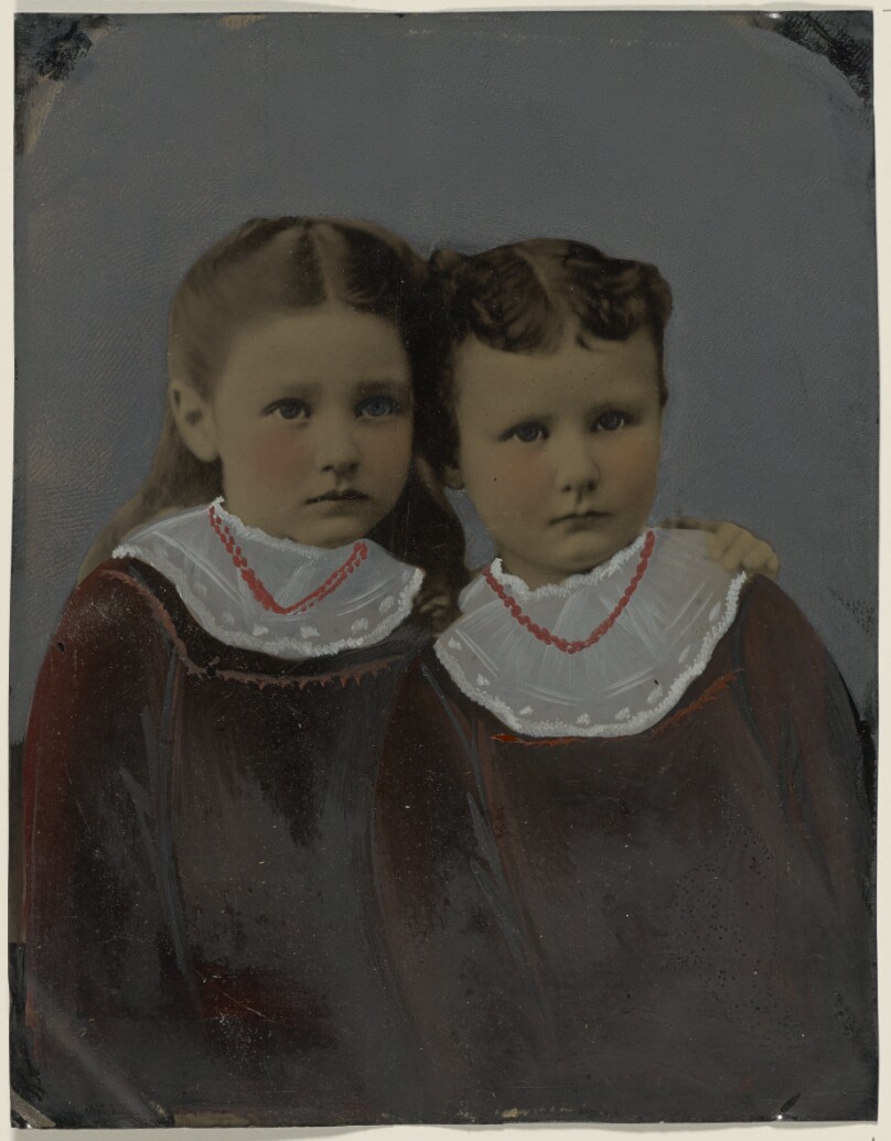 [Portrait of two girls]