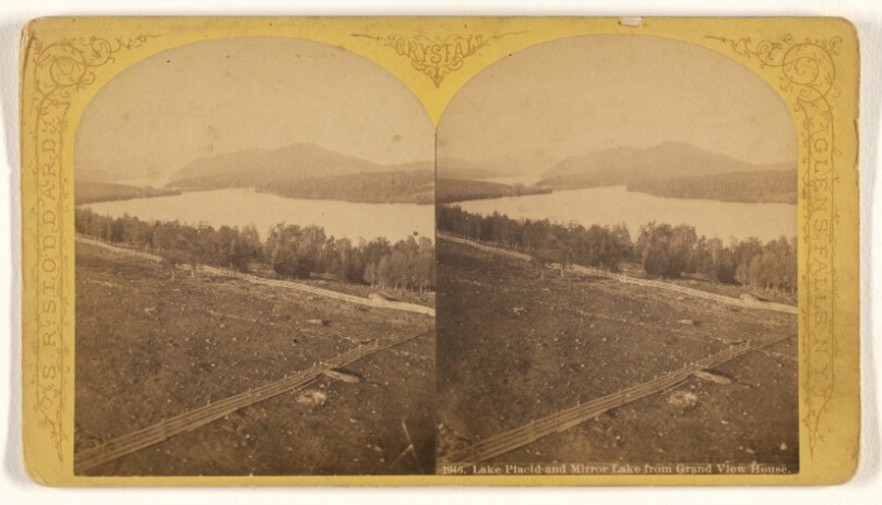 Lake Placid and Mirror Lake from Grand View House.