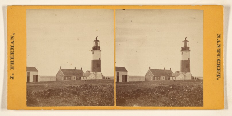 [Houses and Lighthouse at Nantucket, Mass.]