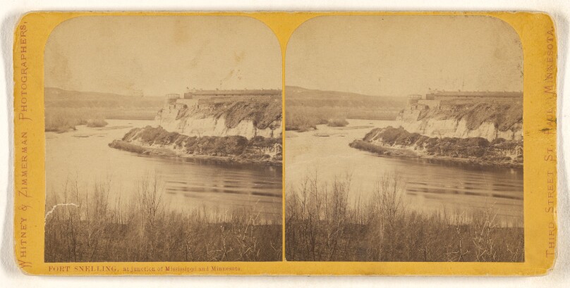 Fort Snelling, at junction of Mississippi and Minnesota.