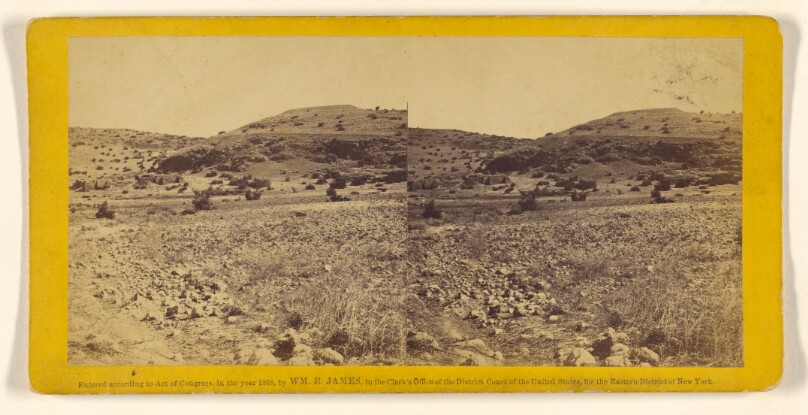 Capernaum. Looking north. Showing the elevated site of the city, which is all in ruins. It became the home of our Saviour...
