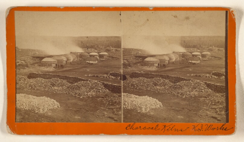 [Charcoal Kilns - Katahdin Iron Works, on Pleasant River, Maine]