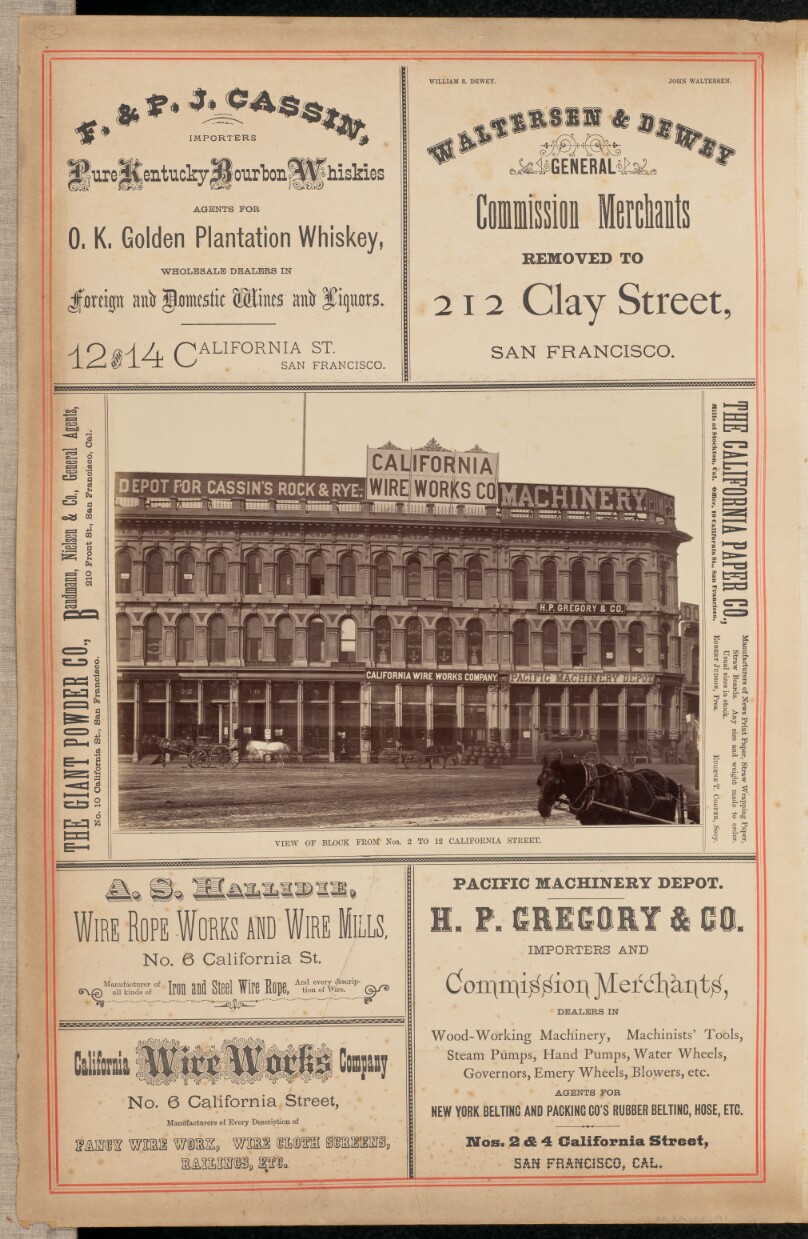 View of Block from Numbers 2 to 12 California Street