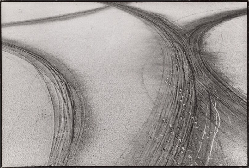 Michael Heizer's motorcycle drawing (Circular Surface Planar Displacement), Dry Lake, Nevada