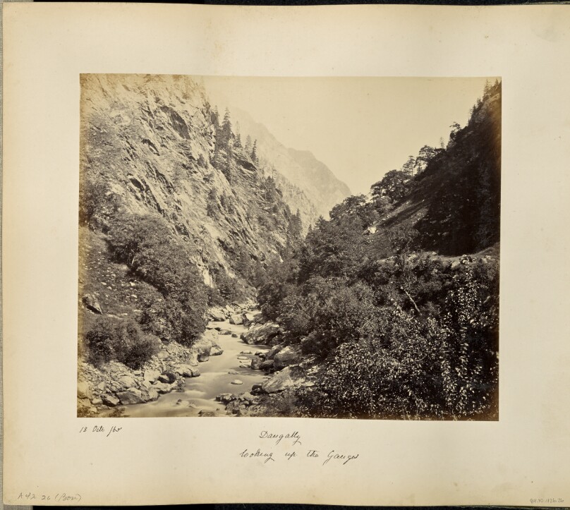 View on the Ganges at Dangully, looking up the River