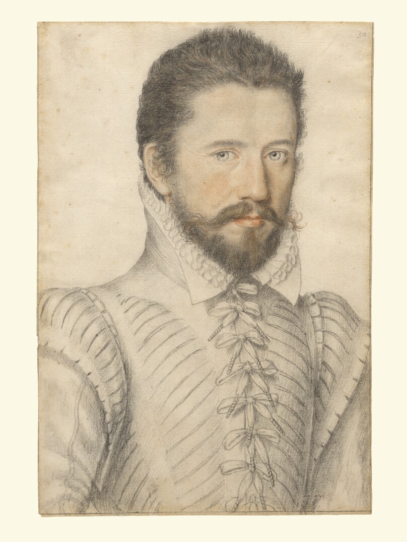 Portrait of a bearded man, half-length, wearing a slashed doublet