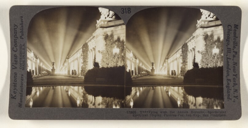 Vying with the Aurora Borealis - Spectacular Electrical Display, Panama-Pacific International Exposition, San Francisco.