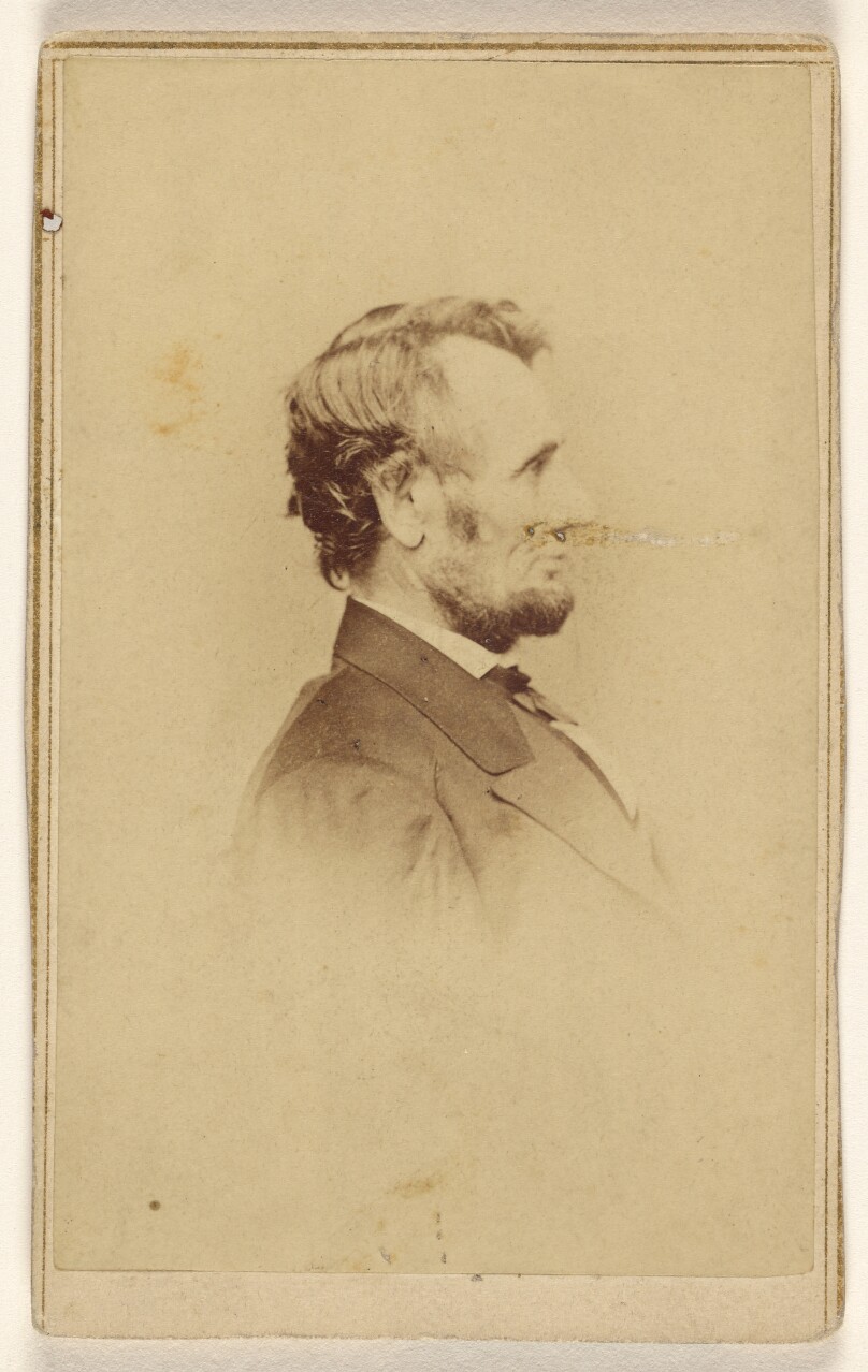 [Abraham] Lincoln [in profile]
