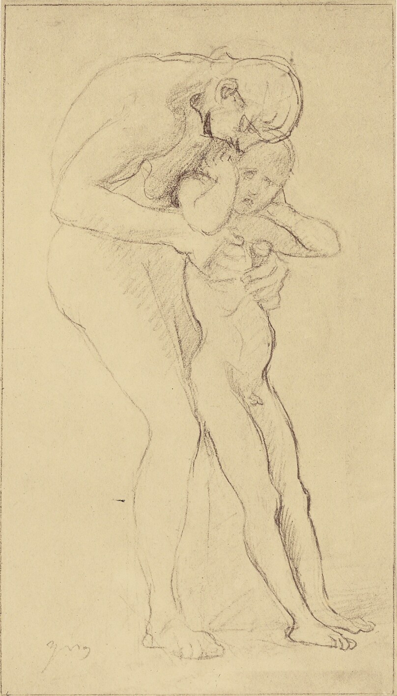 [Reproduction of a French drawing in the Louvre Museum, Paris]