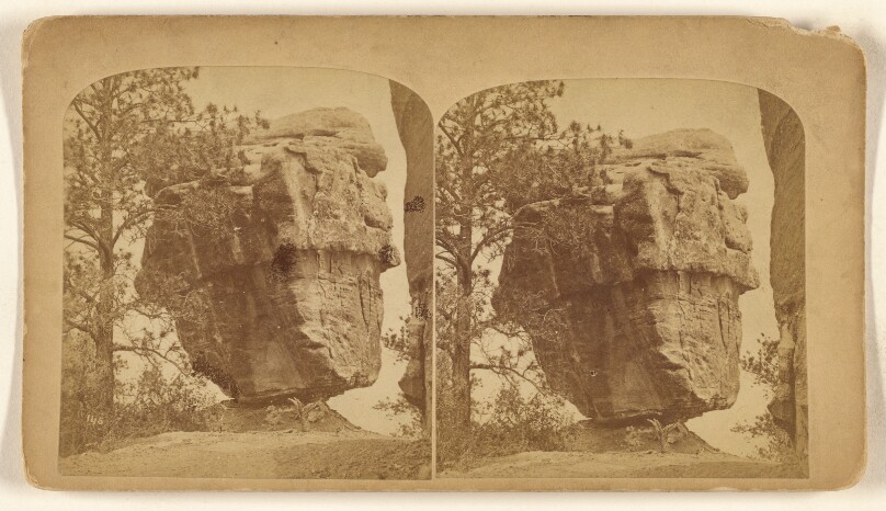 Balancing Rock, near Manitou, Colorado. Estimated Weight, 300 Tons. Four miles from Colorado Springs, Colorado