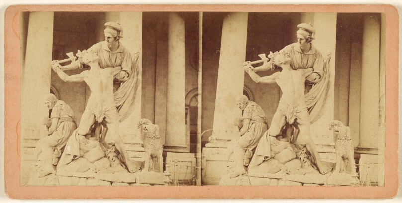 Statue of Civilization on the east portico of the U.S. Capitol.
