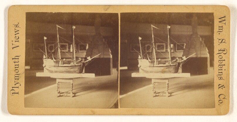 Model of the Mayflower.