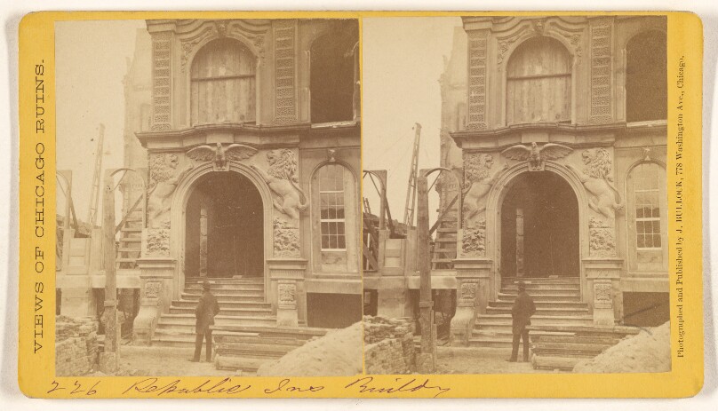 [Republic Insurance Building, Ruins of the Chicago Fire, 1871]