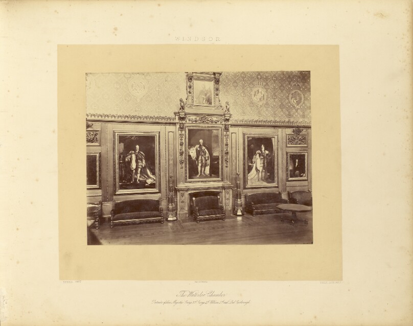 The Waterloo Chamber. Portraits of Their Majesties George III, George IV, William IV, and Lord Castlereagh
