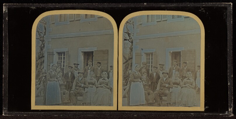 [Group portrait of twelve servants of Jean-Gabriel Eynard]