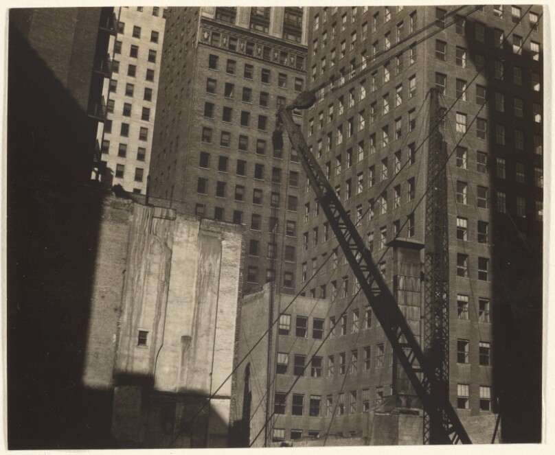 Architectural Study with Crane (Lincoln Building Construction?)