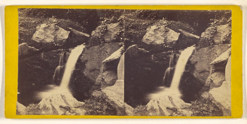 A Visit to the "Central Park" in the Summer of 1863. Cascade, North of the Meadows.