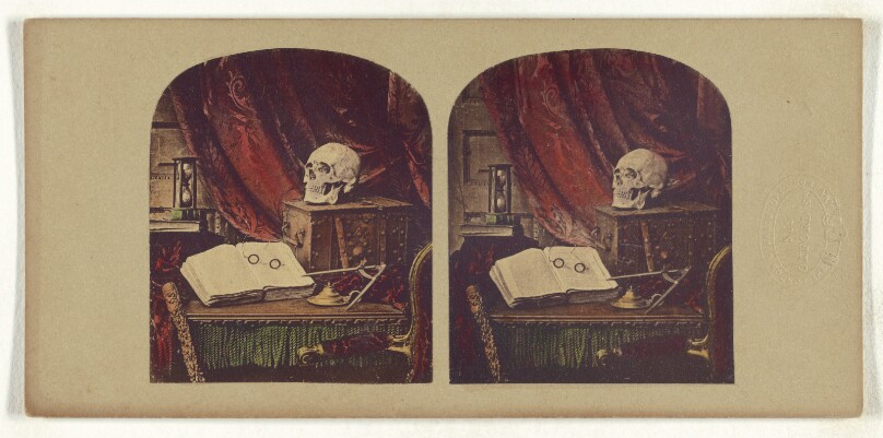 Old Mortality / Still life of Skull, Books, and Hourglass / Vanitas / The Sands of Time