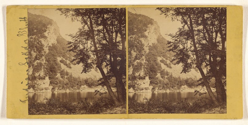 Indian Ladder Bluff, from the Banks of the River.