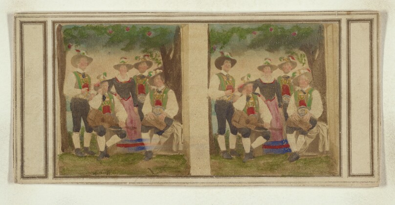 [Group of men in native costumes]