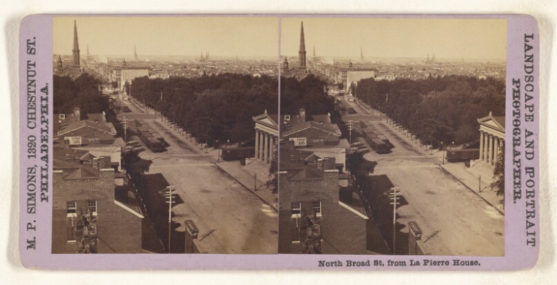 North Broad St. from La Pierre House. [Philadelphia, Pennsylvania]