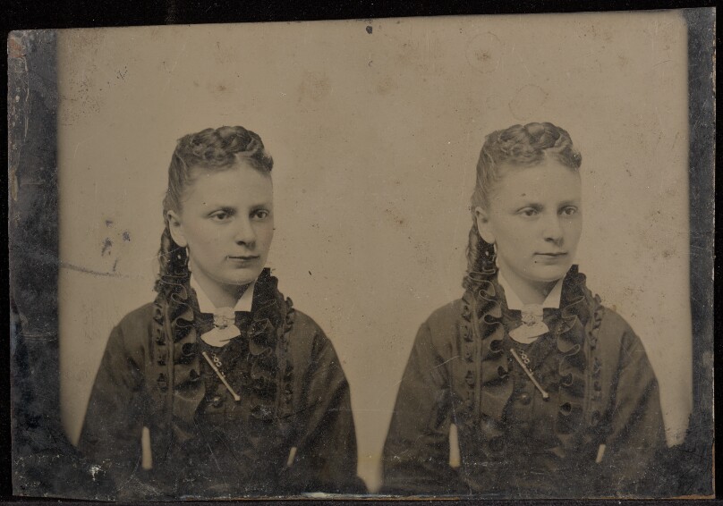 [Double portrait of a young woman]