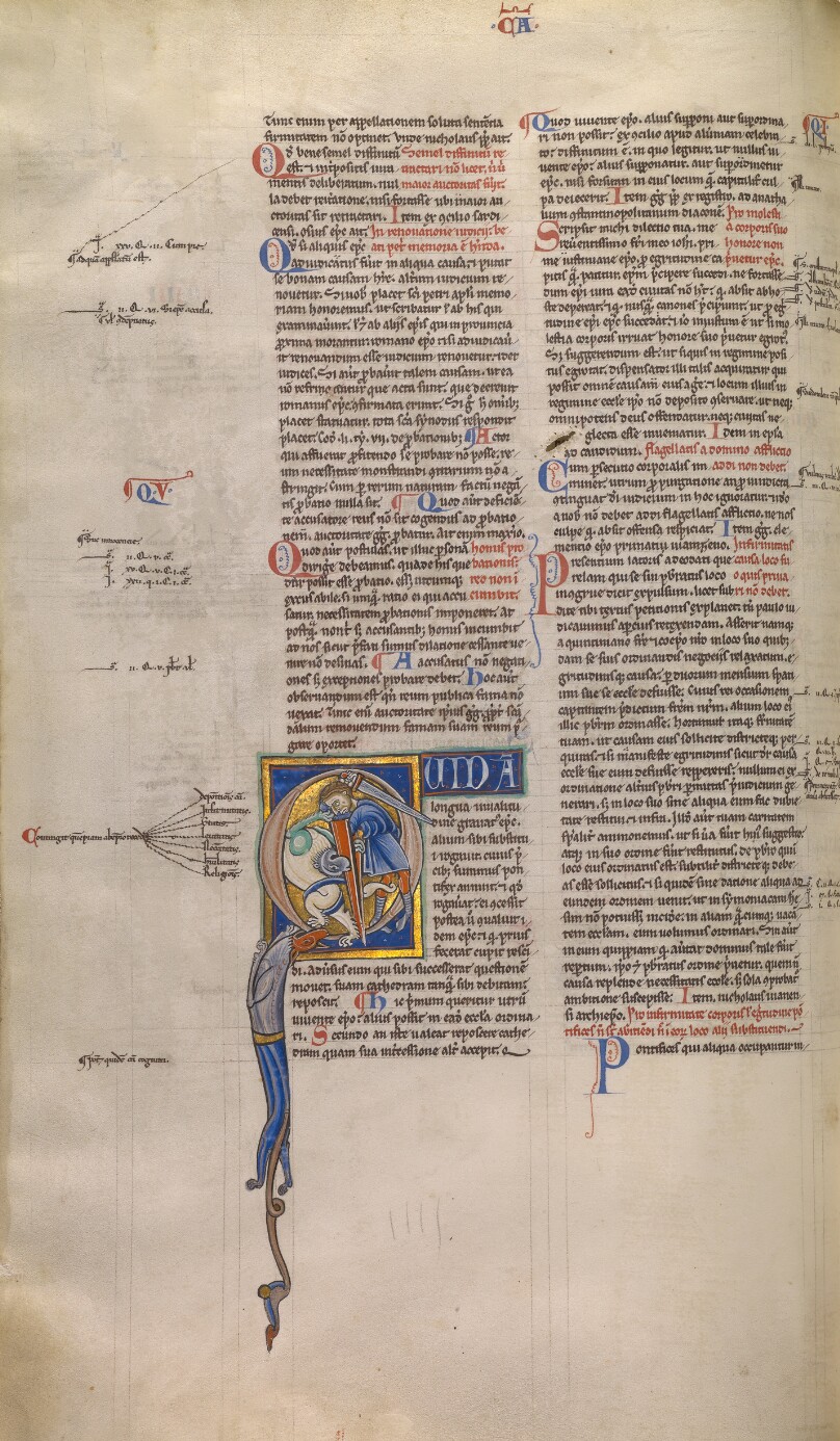 Initial Q: A Man Fighting a Lion