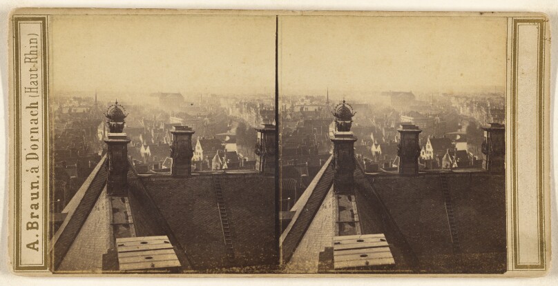 Amsterdam. Vue panoramique, prise de la tour du palais (partie sud-ouest de la ville).