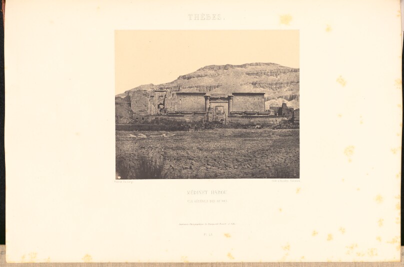 Thèbes. Médinet-Habou. Vue générale des ruines.